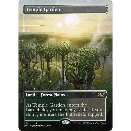 UNF_281 TEMPLE GARDEN MTG Magic: The Gathering: Unfinity Shock Land Shockland Rare