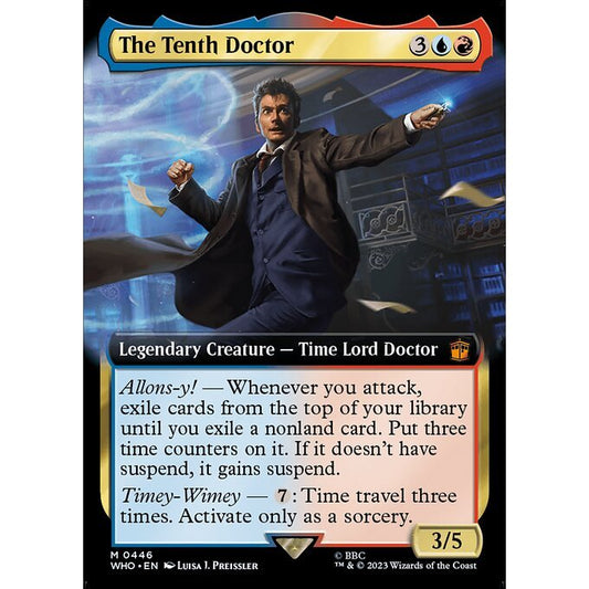 WHO_446 The Tenth Doctor Extended Art EA BL MTG Magic: The Gathering: Doctor Who Mythical