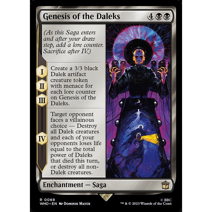 WHO_069 Genesis of the Daleks MTG Magic: The Gathering: Doctor Who Rare