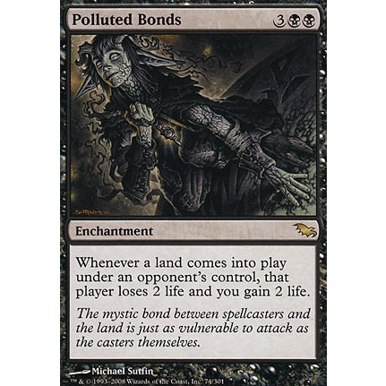 SHM_074 POLLUTED BONDS MTG Magic: The Gathering: Shadowmoor Rare