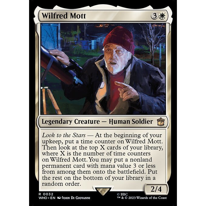 WHO_032 Wilfred Mott MTG Magic: The Gathering: Doctor Who Rare
