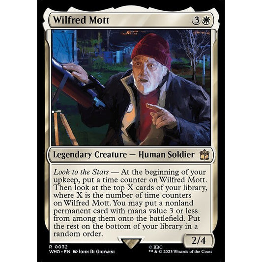 WHO_032 Wilfred Mott MTG Magic: The Gathering: Doctor Who Rare