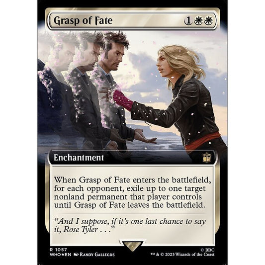 WHO_1057 Grasp of Fate EA BL Borderless SURGE FOIL MTG Magic: The Gathering: Doctor Who Rare