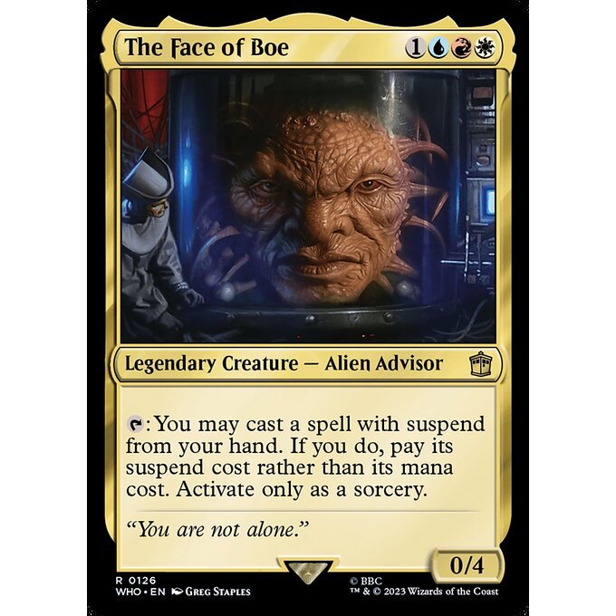 WHO_126 The Face of Boe MTG Magic: The Gathering: Doctor Who Rare
