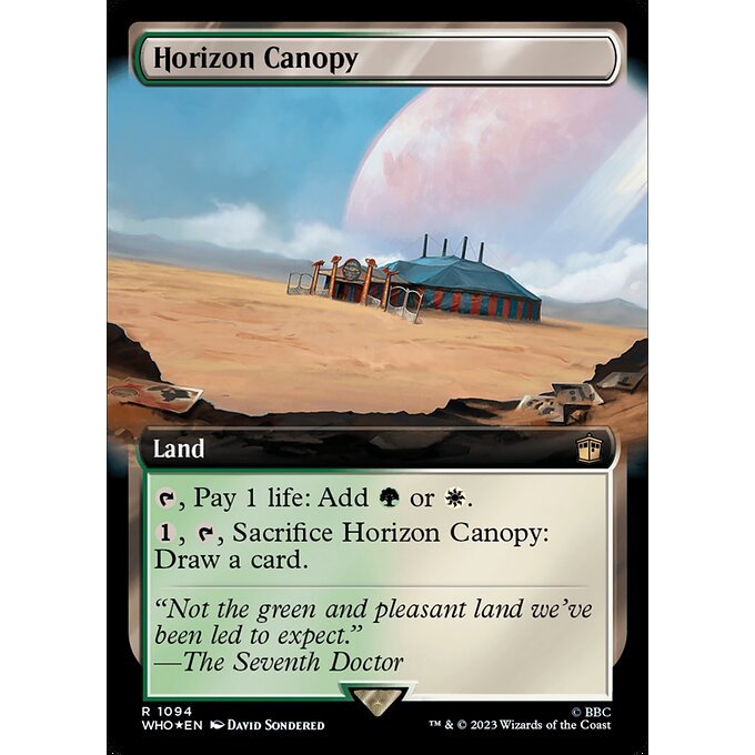 WHO_1094 Horizon Canopy EA BL Borderless SURGE FOIL MTG Magic: The Gathering: Doctor Who Rare