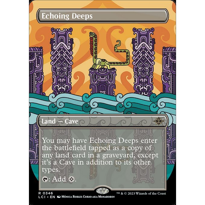 LCI_346 Echoing Deeps *Borderless Extended EA BL* MTG Magic: The Gathering: Lost Caverns of Ixalan Rare