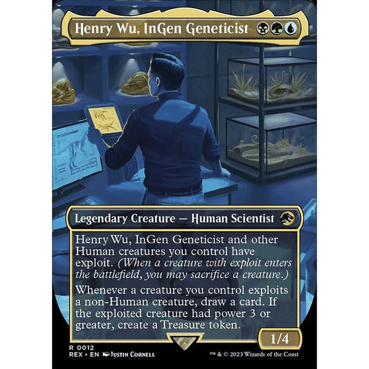 REX_012 Henry Wu, InGen Geneticist MTG Magic: The Gathering: Lost Caverns of Ixalan: Commander Rare