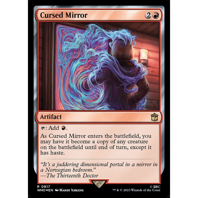 WHO_817 Cursed Mirror SURGE FOIL MTG Magic: The Gathering: Doctor Who Rare