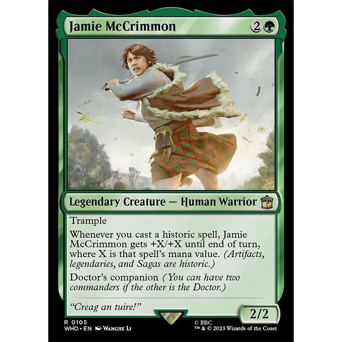 WHO_105 Jamie McCrimmon MTG Magic: The Gathering: Doctor Who Rare