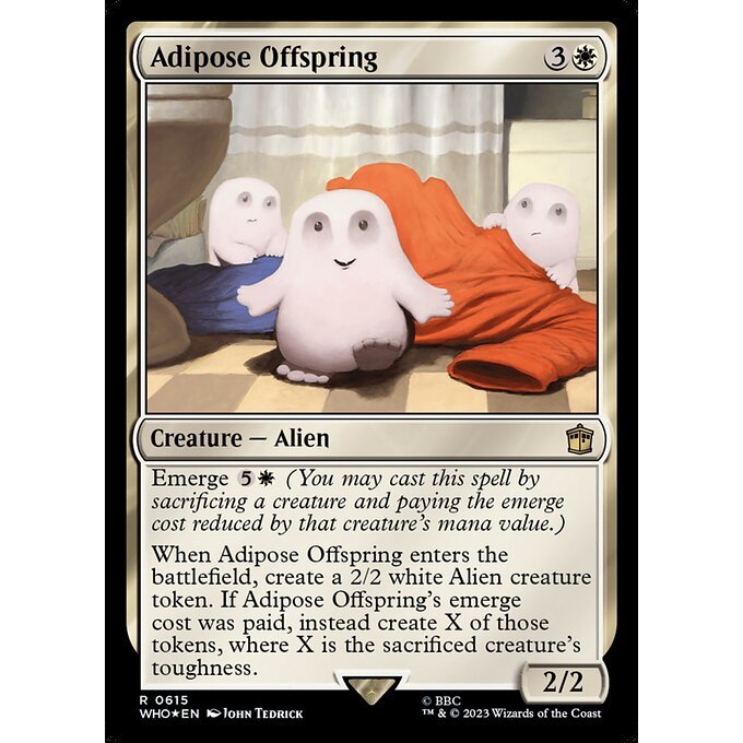 WHO_615 Adipose Offspring SURGE FOIL MTG Magic: The Gathering: Doctor Who Rare