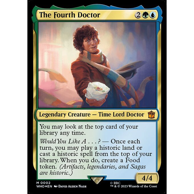 WHO_002 The Fourth Doctor MTG Magic: The Gathering: Doctor Who Commanders Mythical