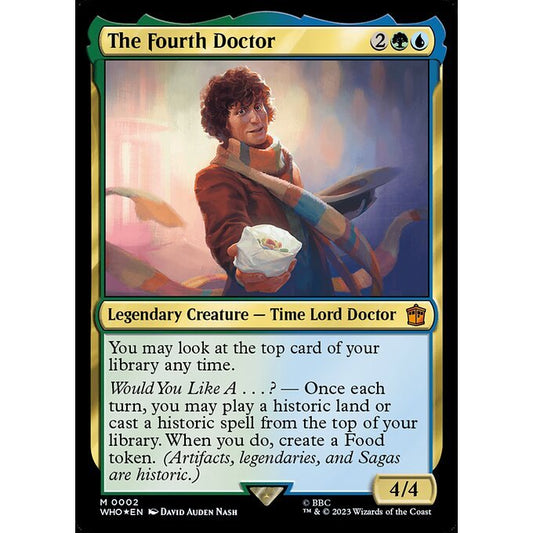 WHO_002 The Fourth Doctor MTG Magic: The Gathering: Doctor Who Commanders Mythical