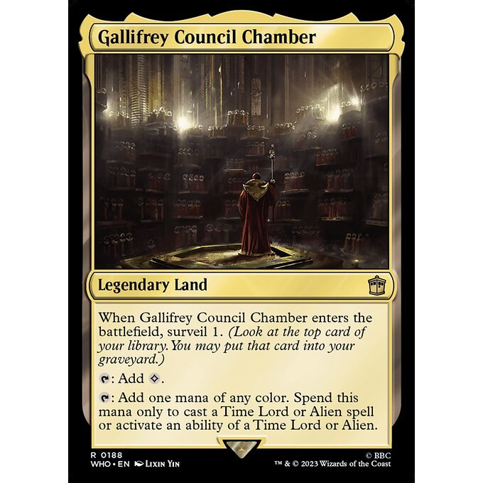WHO_188 Gallifrey Council Chamber MTG Magic: The Gathering: Doctor Who Rare