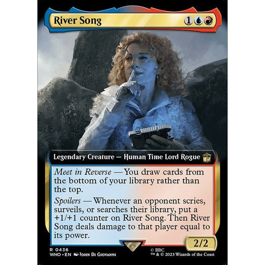 WHO_436 River Song Extended Art EA BL MTG Magic: The Gathering: Doctor Who Rare
