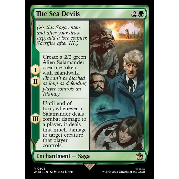 WHO_108 The Sea Devils MTG Magic: The Gathering: Doctor Who Rare