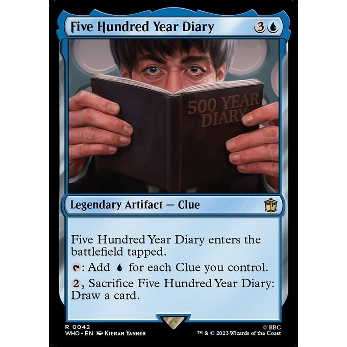 WHO_042 Five Hundred Year Diary MTG Magic: The Gathering: Doctor Who Rare