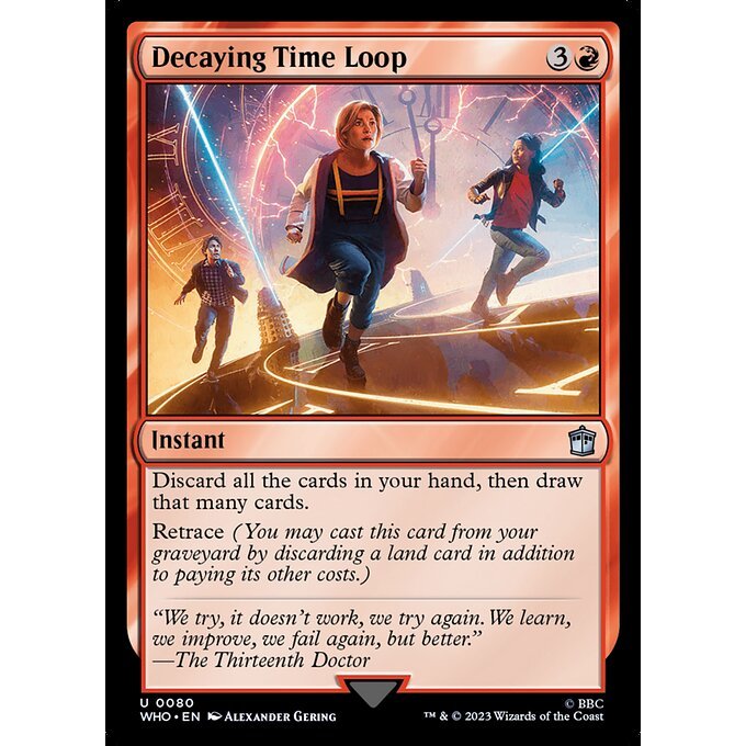 WHO_080 Decaying Time Loop MTG Magic: The Gathering: Doctor Who Uncommon