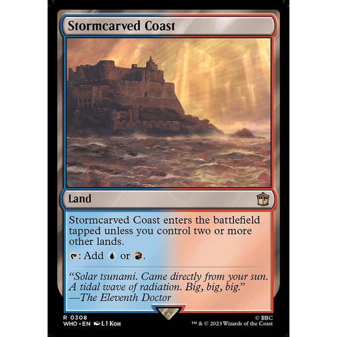 WHO_308 Stormcarved Coast MTG Magic: The Gathering: Doctor Who Rare