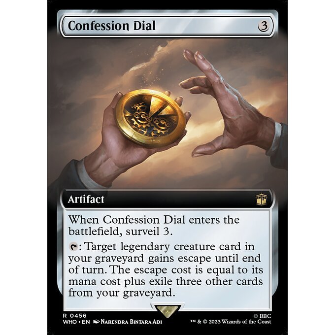 WHO_456 Confession Dial Extended Art EA BL MTG Magic: The Gathering: Doctor Who Rare