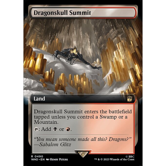 WHO_490 Dragonskull Summit Extended Art EA BL MTG Magic: The Gathering: Doctor Who Rare