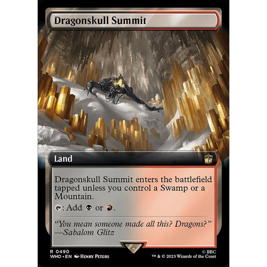 WHO_490 Dragonskull Summit Extended Art EA BL MTG Magic: The Gathering: Doctor Who Rare