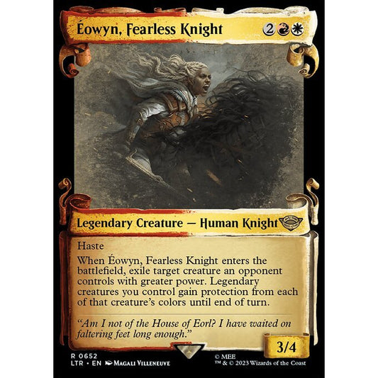 LTR_652 Éowyn, Fearless Knight MTG Magic: The Gathering: Lord of the Rings Scroll Frame Rare
