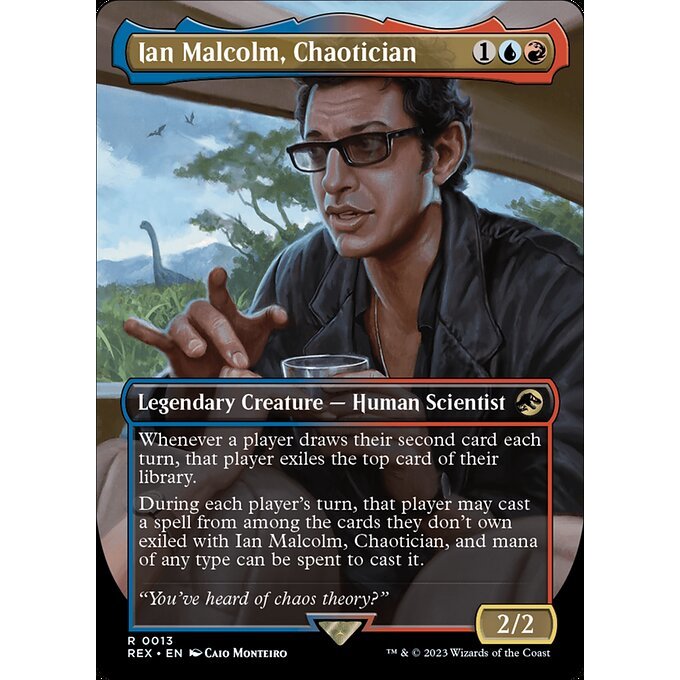 REX_013 Ian Malcolm, Chaotician MTG Magic: The Gathering: Lost Caverns of Ixalan: Commander Rare