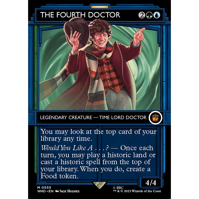 WHO_555 The Fourth Doctor Tardis Showcase MTG Magic: The Gathering: Doctor Who Mythical