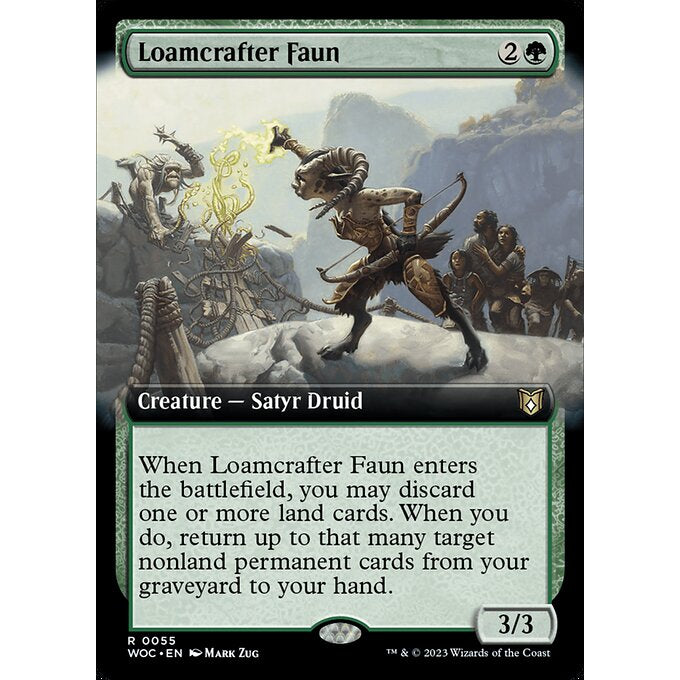 WOC_055 Loamcrafter Faun Extended Art EA BL MTG Magic: The Gathering: Wilds of Eldraine: Commander Rare