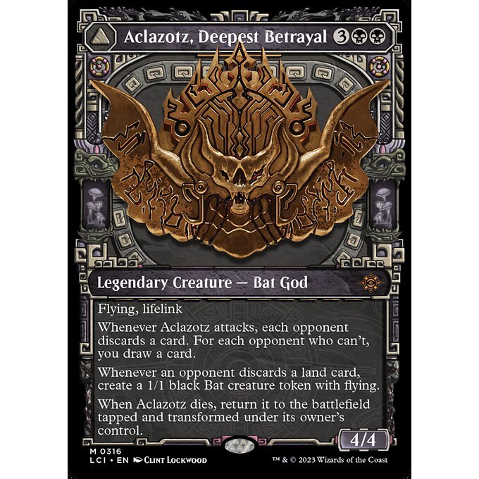 LCI_316 Aclazotz, Deepest Betrayal // Temple of the Dead *Showcase* MTG Magic: The Gathering: Lost Caverns of Ixalan M