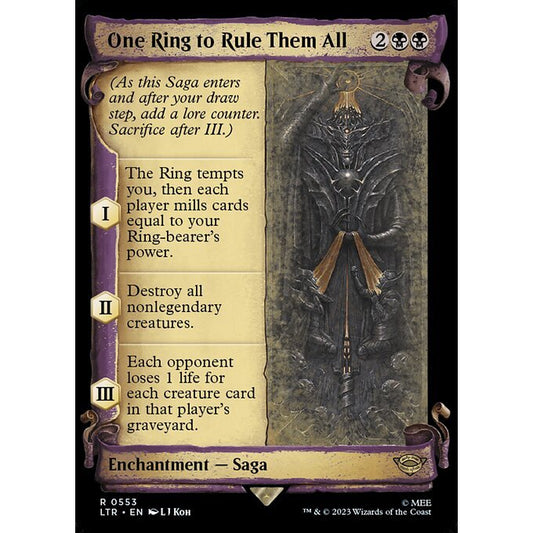 LTR_553 One Ring to Rule Them All MTG Magic: The Gathering: Lord of the Rings Scroll Frame Rare
