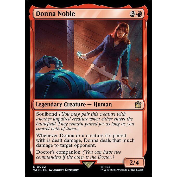 WHO_082 Donna Noble MTG Magic: The Gathering: Doctor Who Rare