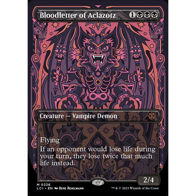 LCI_336 Bloodletter of Aclazotz *Borderless Extended EA BL* MTG Magic: The Gathering: Lost Caverns of Ixalan Mythical