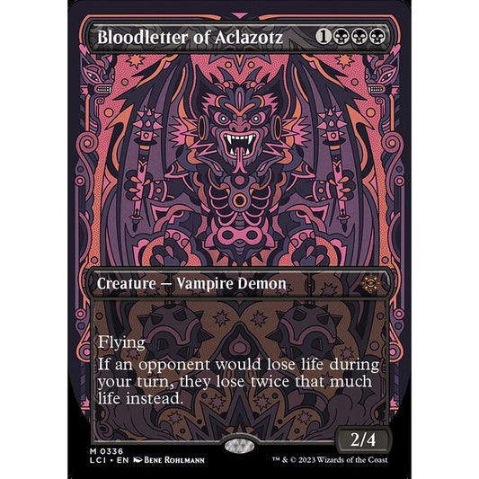 LCI_336 Bloodletter of Aclazotz *Borderless Extended EA BL* MTG Magic: The Gathering: Lost Caverns of Ixalan Mythical