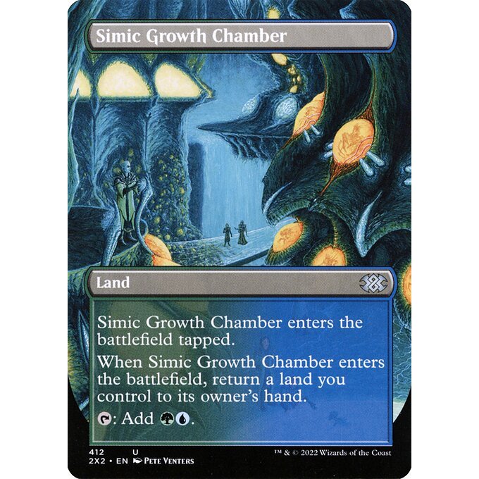 2X2_412 Simic Growth Chamber Borderless Alternate Art MTG Magic: The Gathering: Double Masters 2022 Uncommon