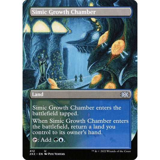 2X2_412 Simic Growth Chamber Borderless Alternate Art MTG Magic: The Gathering: Double Masters 2022 Uncommon