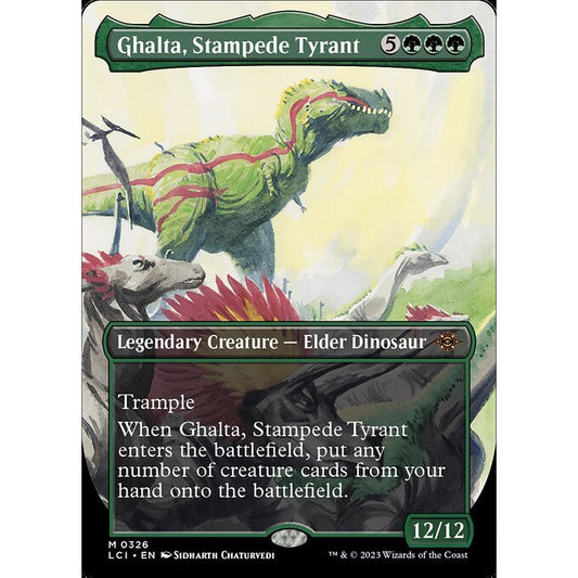 LCI_326 Ghalta, Stampede Tyrant *Borderless Extended EA BL* MTG Magic: The Gathering: Lost Caverns of Ixalan Mythical