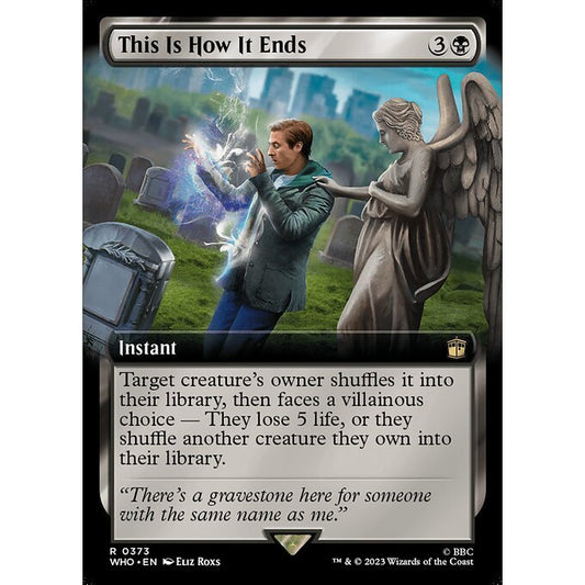 WHO_373 This Is How It Ends Extended Art EA BL MTG Magic: The Gathering: Doctor Who Rare