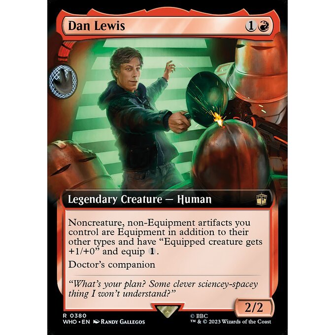 WHO_380 Dan Lewis Extended Art EA BL MTG Magic: The Gathering: Doctor Who Rare