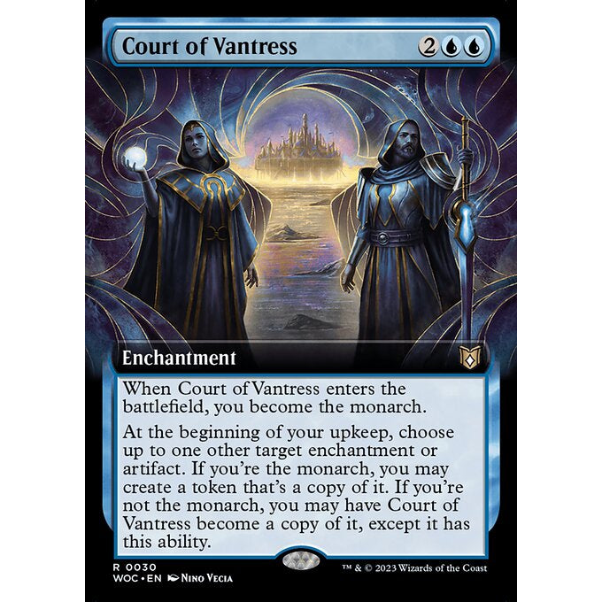 WOC_030 Court of Vantress Extended Art EA BL MTG Magic: The Gathering: Wilds of Eldraine: Commander Rare