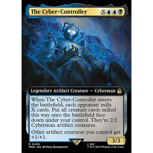 WHO_405 The Cyber-Controller Extended Art EA BL MTG Magic: The Gathering: Doctor Who Rare