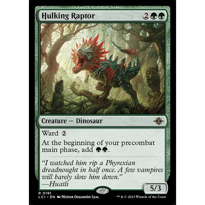 LCI_191 Hulking Raptor MTG Magic: The Gathering: Lost Caverns of Ixalan Rare
