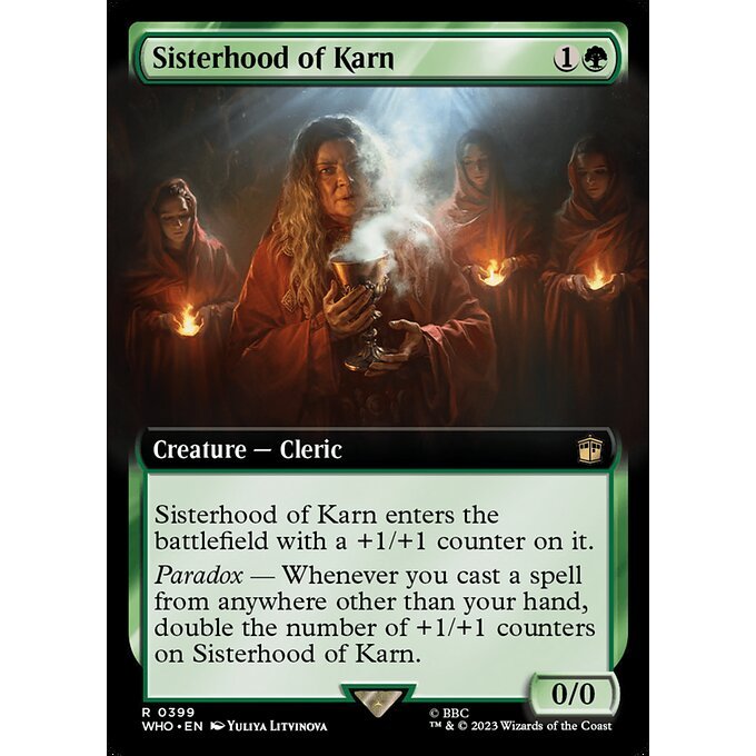 WHO_399 Sisterhood of Karn Extended Art EA BL MTG Magic: The Gathering: Doctor Who Rare