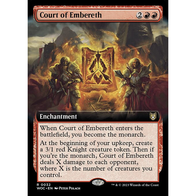 WOC_032 Court of Embereth Extended Art EA BL MTG Magic: The Gathering: Wilds of Eldraine: Commander Rare