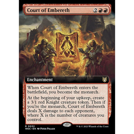 WOC_032 Court of Embereth Extended Art EA BL MTG Magic: The Gathering: Wilds of Eldraine: Commander Rare
