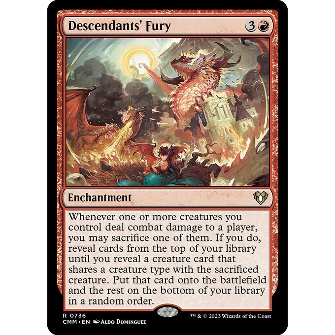 CMM_736 Descendants' Fury  MTG Magic: The Gathering: Commander Masters Rare
