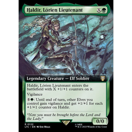 LTC_122 Haldir, Lorien Lieutenant EA BL Borderless MTG: Magic the Gathering: Lord of the Rings: Commander Mythic