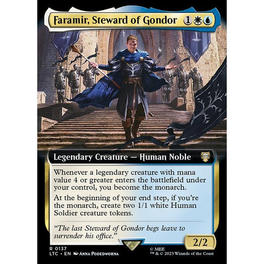 LTC_137 Faramir, Steward of Gondor EA BL Borderless MTG: Magic the Gathering: Lord of the Rings: Commander Rare
