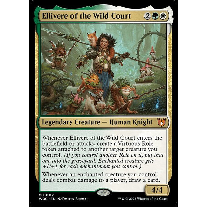 WOC_002 Ellivere of the Wild Court MTG Magic: The Gathering: Wilds of Eldraine: Commander Mythical
