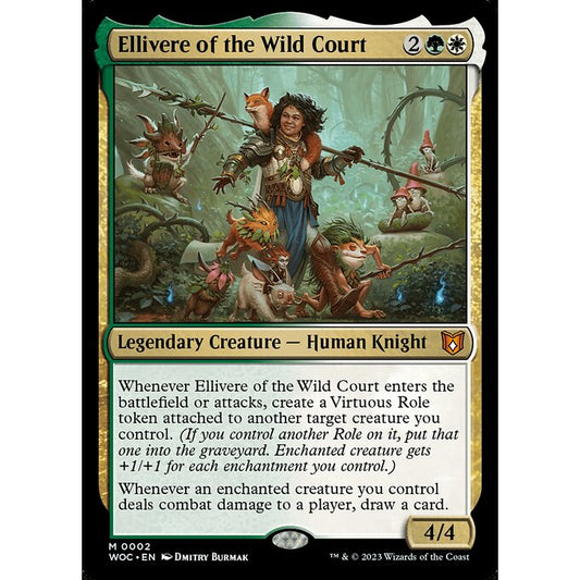 WOC_002 Ellivere of the Wild Court MTG Magic: The Gathering: Wilds of Eldraine: Commander Mythical